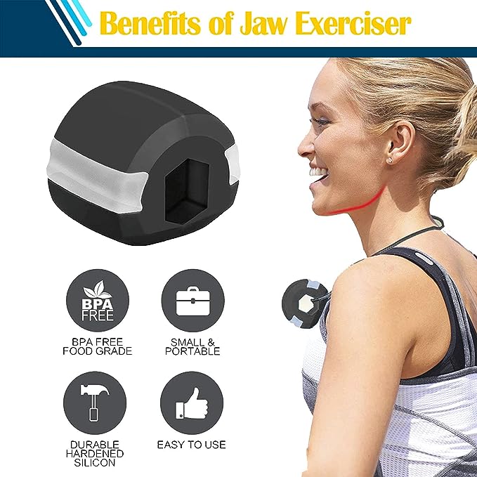 Jaw Exerciser for Men & Women, Helps to Reduce Stress and Cravings, Slim and Tone Your Face